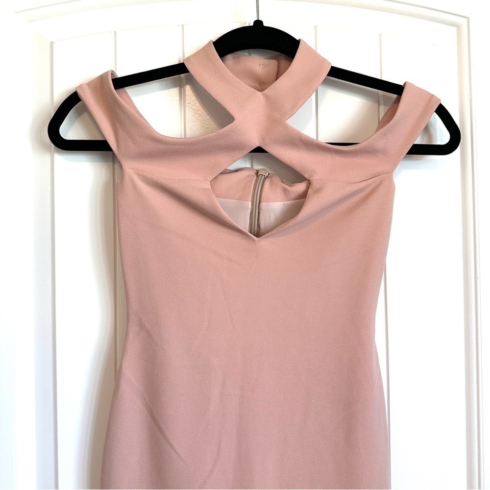 NWT NOOKIE designer blush bodycon form fitting dress - Hollywood midi - Picture 4 of 8